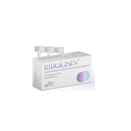 Ribolisin Soluzione oftalmica protettivo lubrificante occhio secco 15 flaconcini 0,35 ml Ribolisin Soluzione oftalmica protettivo lubrificante occhio secco 15 flaconcini 0,35 ml