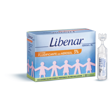 Libenar Aerosol 3% - 18 flaconcini di soluzione ipertonica per aerosolterapia