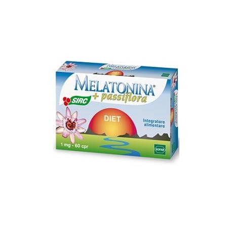 Melatonina + Passiflora Diet integratore per il sonno e lo stress 60 compresse