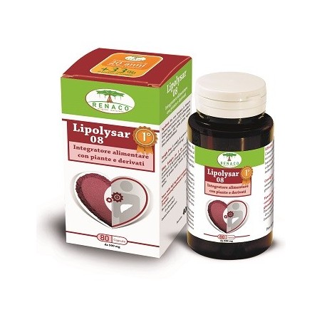 Lipolysar 08 integratore per il colesterolo a base di piante 80 capsule Lipolysar 08 integratore per il colesterolo a base di piante 80 capsule