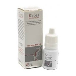 ICross gocce oculari idratanti con acido ialuronico per occhio secco 8ml