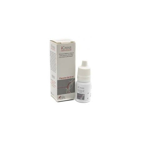 ICross gocce oculari idratanti con acido ialuronico per occhio secco 8ml