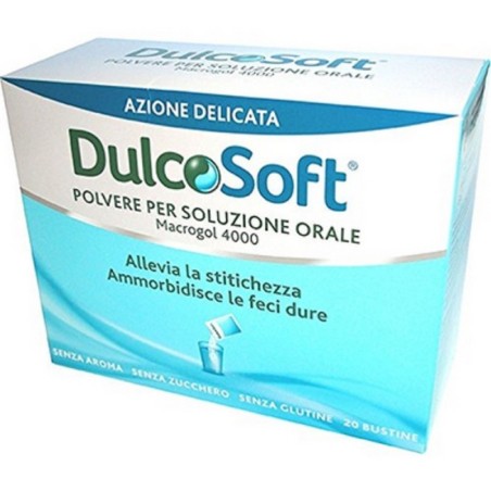 Dulcosoft Polvere integratore con Macrogol per stitichezza 20 bustine Dulcosoft Polvere integratore con Macrogol per stitichezza 20 bustine