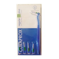 Curaprox Regular 11 Plus scovolino per spazi interdentali 5 testine + supporto blu