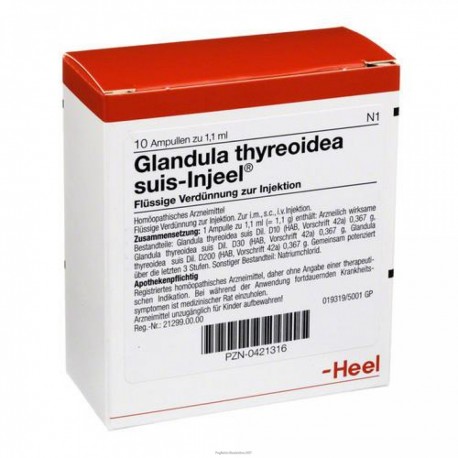 Glandula Thyreoidea Suis Injeel 10 fiale omeopatiche sterili per reni