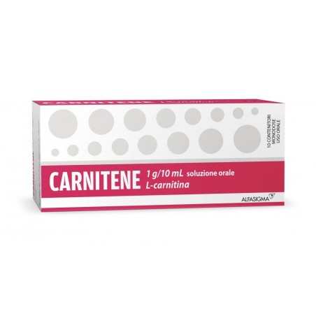 Carnitene 1 g/10 ml soluzione orale 10 flaconcini Carnitene 1 g/10 ml soluzione orale 10 flaconcini