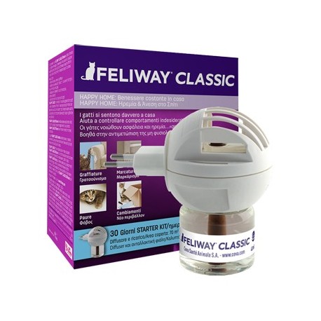 Feliway Classic feromone felino rilassante per gatti stressati diffusore + ricarica 48 ml