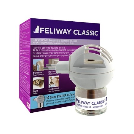 Feliway Classic feromone felino rilassante per gatti stressati diffusore + ricarica 48 ml Feliway Classic feromone felino rilassante per gatti stressati diffusore + ricarica 48 ml