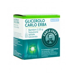 Glicerolo Carlo Erba Bambini 2,25 g 6 contenitori soluzione rettale