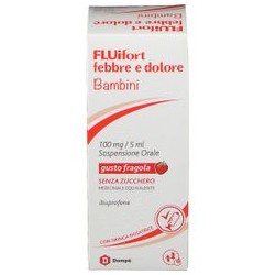 Fluifort Febbre e Dolore Bambini 100mg/5ml sospensione orale alla fragola 150ml