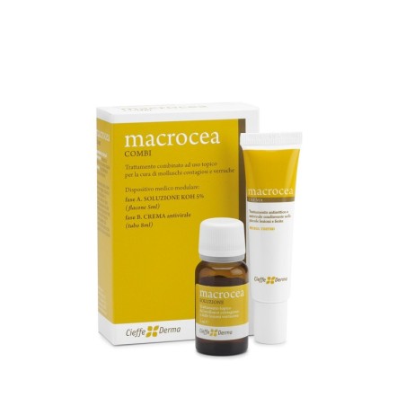 Macrocea COMBI fase A flacone 5 ml + fase B crema 8 ml per verruche Macrocea COMBI fase A flacone 5 ml + fase B crema 8 ml per verruche
