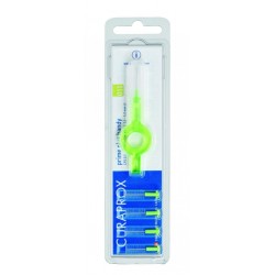 Curaprox Prime Plus Handy verde scovolino per spazi interdentali 5 testine 5 mm + supporto