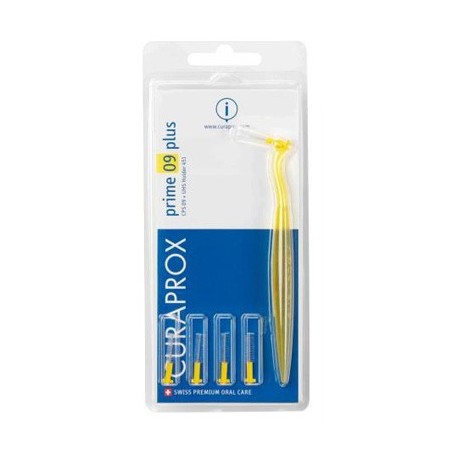 Curaprox Prime 09 Plus scovolino per spazi interdentali 5 testine + supporto Curaprox Prime 09 Plus scovolino per spazi interdentali 5 testine + supporto