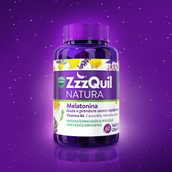 ZzzQuil Natura integratore per favorire il sonno con melatonina - 60 pastiglie gommose