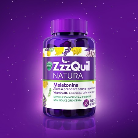 ZzzQuil Natura integratore per favorire il sonno con melatonina - 60 pastiglie gommose ZzzQuil Natura integratore per favorire il sonno con melatonina - 60 pastiglie gommose