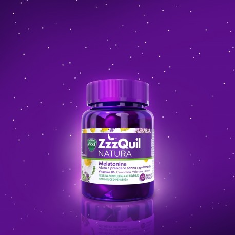 ZzzQuil Natura integratore per favorire il sonno con melatonina - 30 pastiglie gommose