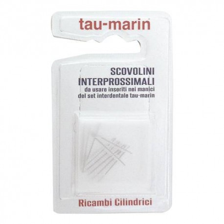 Tau-Marin Scovolino per spazi interdentali - 10 ricambi cilindrici