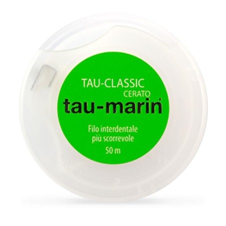 Tau-Marin Tau Classic filo interdentale classico cerato alla menta 50 m Tau-Marin Tau Classic filo interdentale classico cerato alla menta 50 m