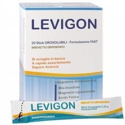 Levigon integratore con mio-inositolo magnesio acido folico 20 bustine gusto arancia