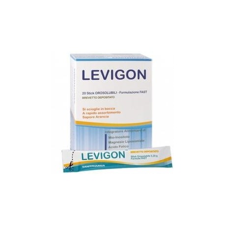 Levigon integratore con mio-inositolo magnesio acido folico 20 bustine gusto arancia