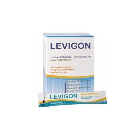 Levigon integratore con mio-inositolo magnesio acido folico 20 bustine gusto arancia Levigon integratore con mio-inositolo magnesio acido folico 20 bustine gusto arancia
