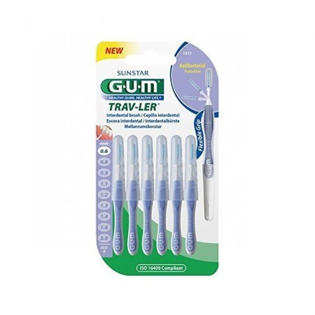 Gum Trav-Ler 0,6 scovolino interdentale professionale antibatterico 6 pezzi