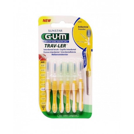 Gum Trav-Ler 1,3 scovolino interdentale professionale antibatterico 6 pezzi
