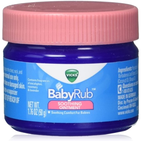 Vicks BabyRub unguento lenitivo e rilassante per bambini 50g Vicks BabyRub unguento lenitivo e rilassante per bambini 50g