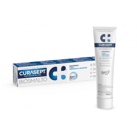 Curasept Biosmalto dentifricio protettivo per carie, abrasione ed erosione 75 ml