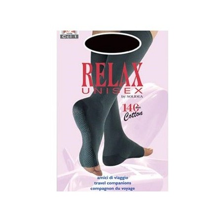 Solidea Relax Gambaletto unisex punta aperta 140 den compressione graduata forte naturale 1 small Solidea Relax Gambaletto unisex punta aperta 140 den compressione graduata forte naturale 1 small