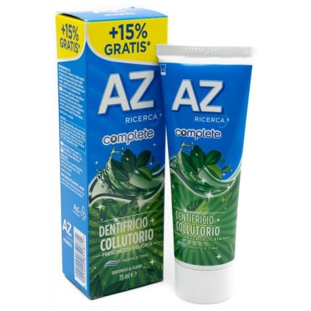 AZ Complete Freschezza Delicata - Dentifricio con collutorio 75 ml AZ Complete Freschezza Delicata - Dentifricio con collutorio 75 ml