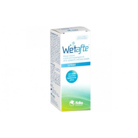 Wetafte spray con acido ialuronico cicatrizzante per afte 30 ml Wetafte spray con acido ialuronico cicatrizzante per afte 30 ml