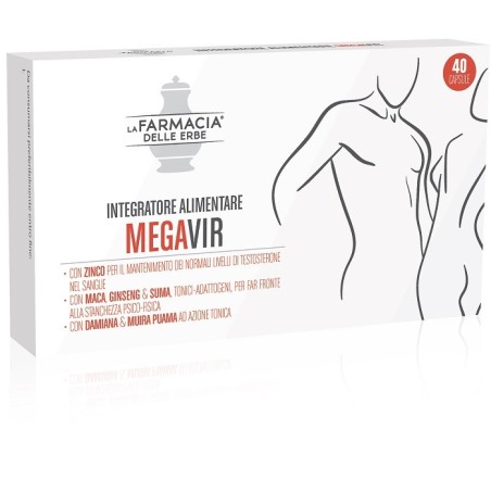 Megavir integratore di zinco per il testosterone maschile 40 capsule Megavir integratore di zinco per il testosterone maschile 40 capsule