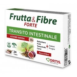 Frutta & Fibre Forte integratore azione rapida per transito intestinale 24 cubetti