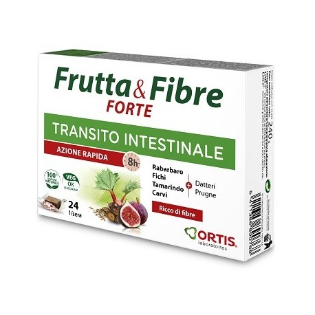 Frutta & Fibre Forte integratore azione rapida per transito intestinale 24 cubetti