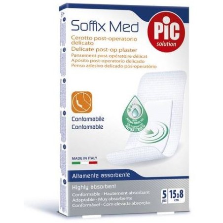 PiC Soffix Med Cerotto Post-operatorio Delicato in TNT 5 pezzi 15x8cm PiC Soffix Med Cerotto Post-operatorio Delicato in TNT 5 pezzi 15x8cm