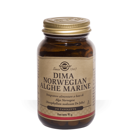 Solgar Dima Norwegian Alghe Marine - Integratore per tiroide e metabolismo 250 tavolette Solgar Dima Norwegian Alghe Marine - Integratore per tiroide e metabolismo 250 tavolette