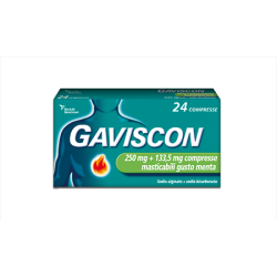 Gaviscon 250+133,5 mg 24 compresse alla menta