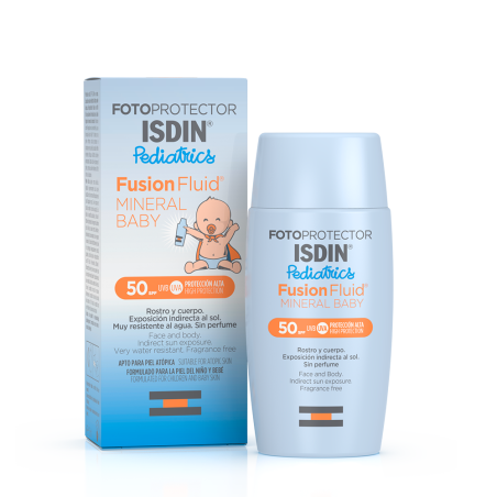 Isdin Fotoprotector Pediatrics - Fusion fluido mineral protezione solare per bambini spf 50+50 ml Isdin Fotoprotector Pediatrics - Fusion fluido mineral protezione solare per bambini spf 50+50 ml