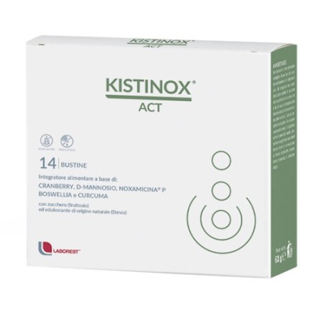 Kistinox Act - Integratore alimentare per le vie urinarie 14 bustine Kistinox Act - Integratore alimentare per le vie urinarie 14 bustine
