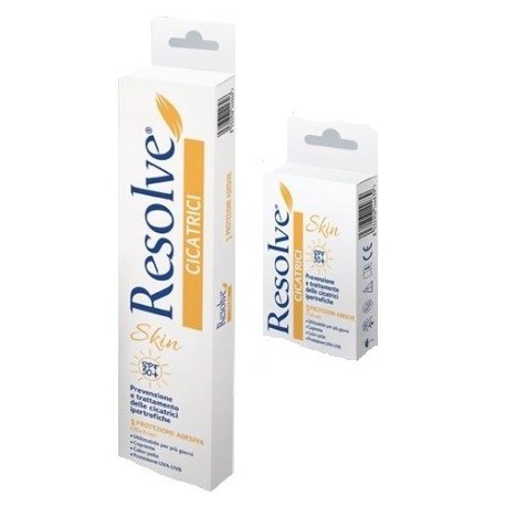 Resolve Skin SPF 50+ Cicatrici Protezione adesiva color pelle per cicatrici 25 x 4 cm