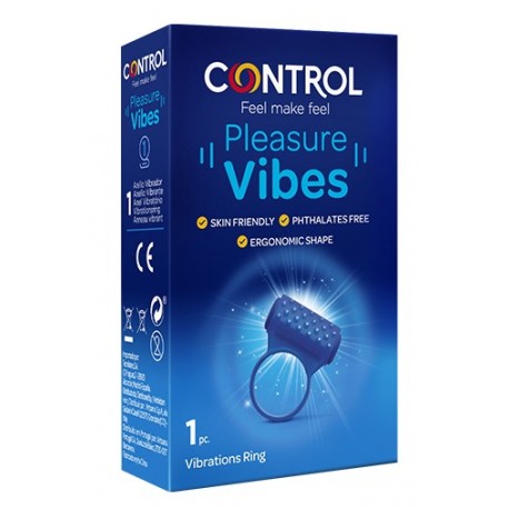 Control Pleasure Vibes Anello vibrante con punti in rilievo 1 pezzo