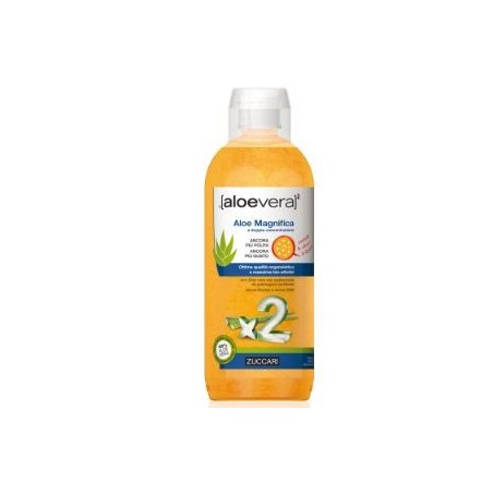 Zuccari Aloe Vera Magnifica con edulcorante succo a doppia concentrazione in bottiglia da 1 litro Zuccari Aloe Vera Magnifica con edulcorante succo a doppia concentrazione in bottiglia da 1 litro