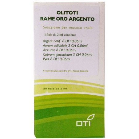Olitoti rame oro argento 20 fiale glucosate 2 ml Olitoti rame oro argento 20 fiale glucosate 2 ml