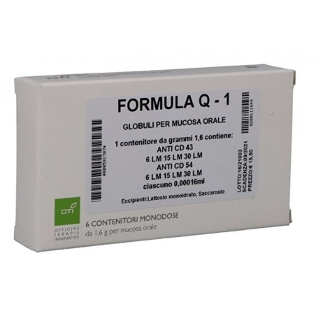 OTI Formula Q-1 composto omeopatico 6 fiale idroalcoliche 2 ml OTI Formula Q-1 composto omeopatico 6 fiale idroalcoliche 2 ml