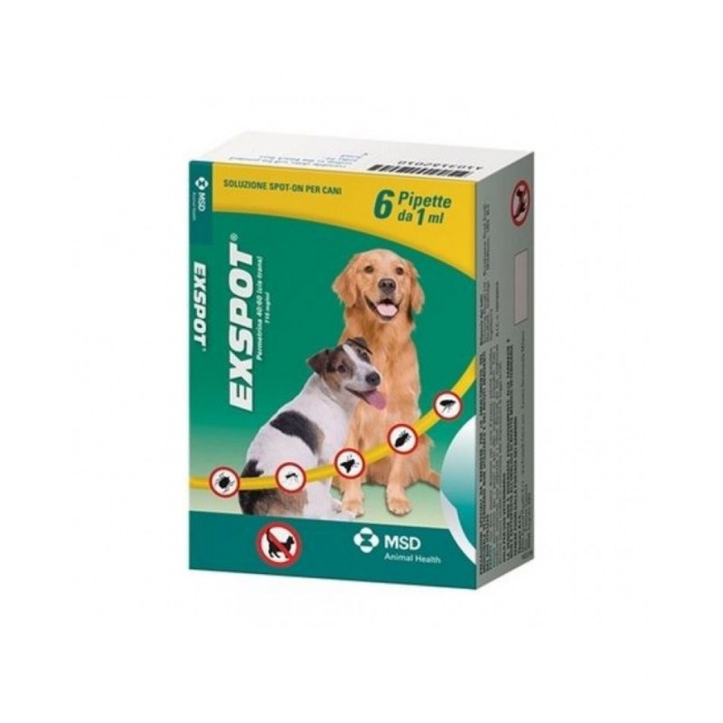 Exspot 715 mg/ml antiparassitario per cani 6 pipette da 1 ml