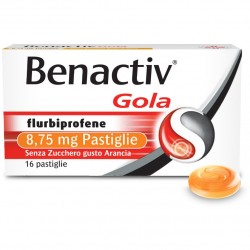 Benactiv Gola 16 pastiglie all'arancia senza zucchero