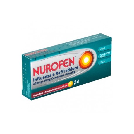 Nurofen Influenza Raffreddore 200 mg + 30 mg 24 compresse