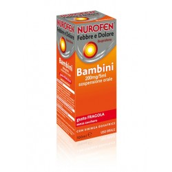 Nurofen Febbre Dolore Bambini 200mg/5ml sospensione orale gusto Fragola