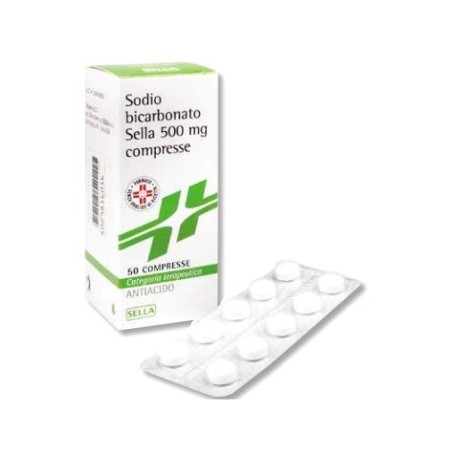 Sodio Bicarbonato Sella 500 mg 50 compresse Sodio Bicarbonato Sella 500 mg 50 compresse
